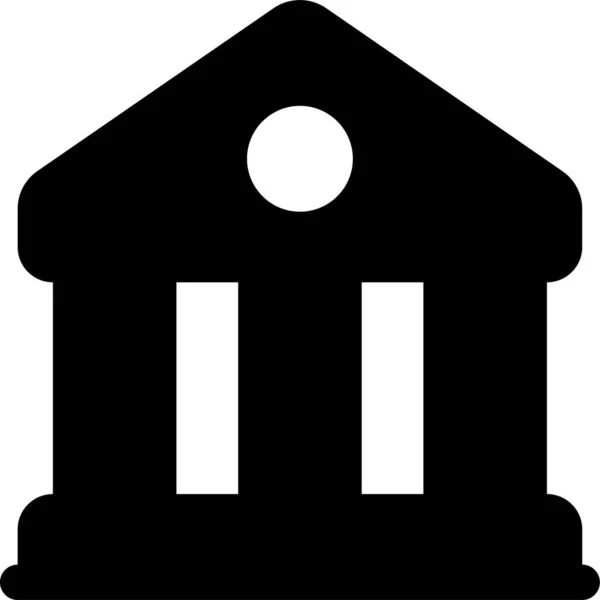 Library Museum Bank Icon — Stock Vector