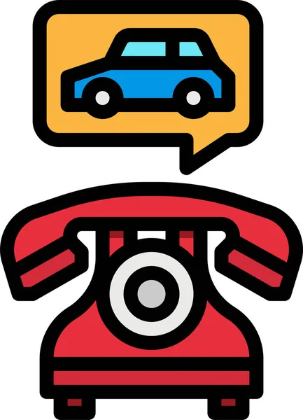 Κλήση Εικονίδιο Επικοινωνίας Αυτοκινήτου — Διανυσματικό Αρχείο