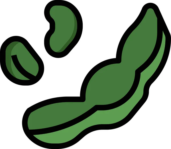 Edamame Beans Cultures Icon — Stock Vector