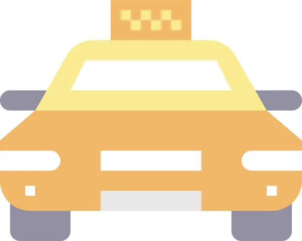 Táxi Carro Táxi Ícone Estilo Plano —  Vetores de Stock