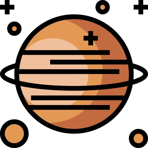 Sterrenkunde Aarde Sterrenstelsel Icoon Ruimte Aliens Categorie — Stockvector