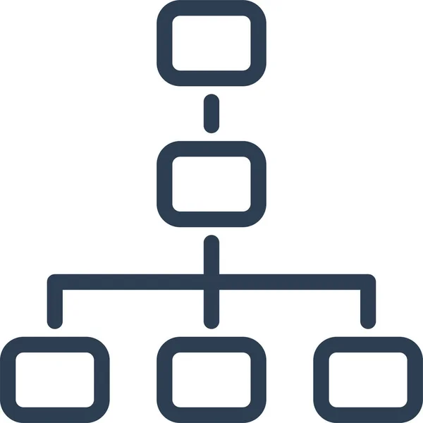 Gráfico Ícone Hierachy Diagrama — Vetor de Stock