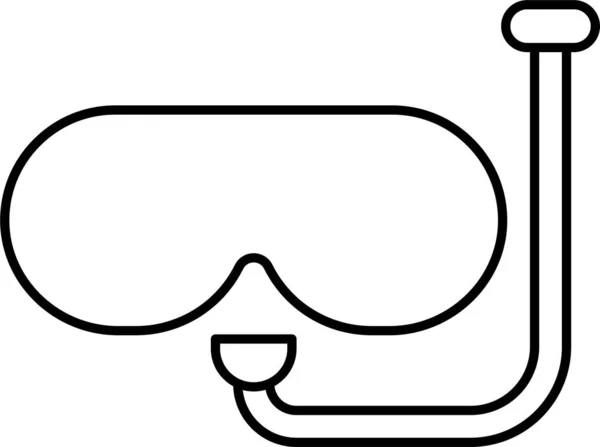 潜水面罩水肺图标 — 图库矢量图片