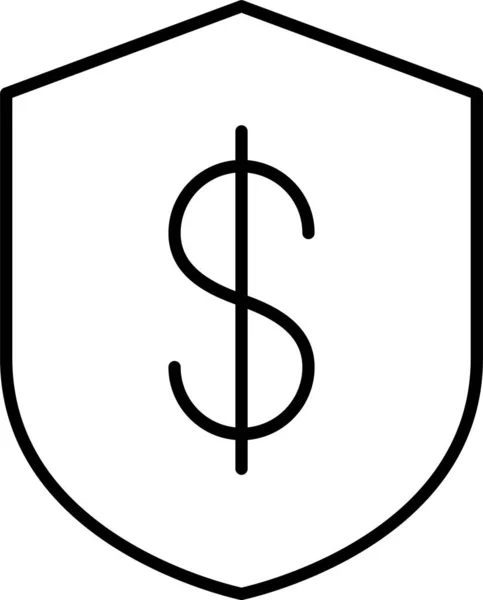 美元保护安全图标 — 图库矢量图片