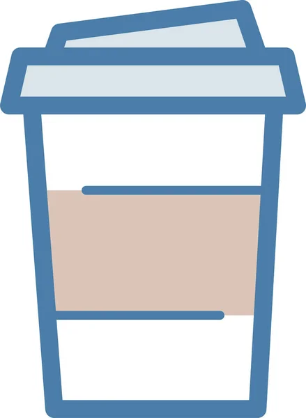 Кофе Кубок Напиток Значок Плоском Стиле — стоковый вектор