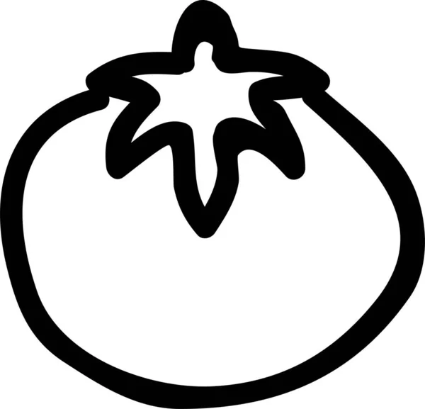Gurkenkost Frisches Symbol Handgezeichneten Stil — Stockvektor