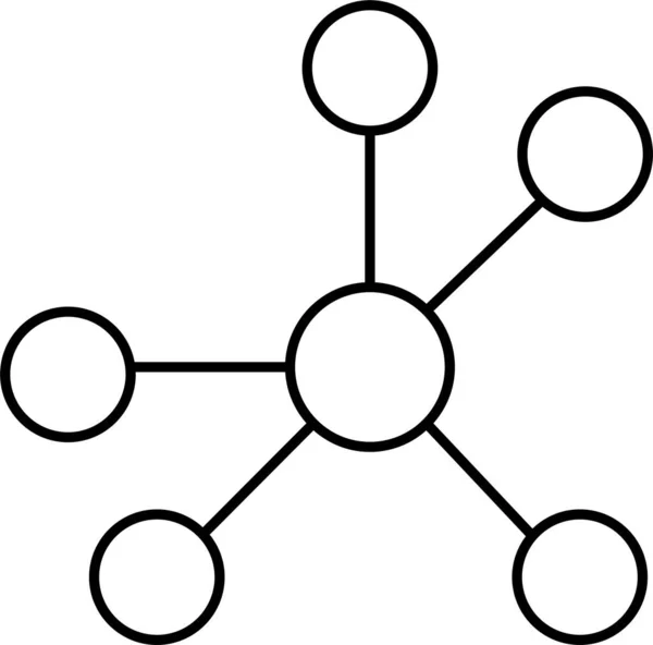 Icône Partage Connexion Réseau — Image vectorielle