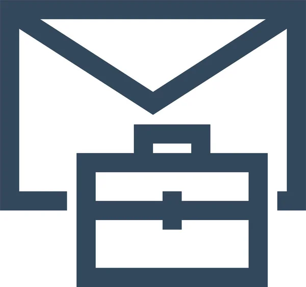 Email Έργο Email Επιχειρηματικό Εικονίδιο Ηλεκτρονικού Ταχυδρομείου Στυλ Περίγραμμα — Διανυσματικό Αρχείο