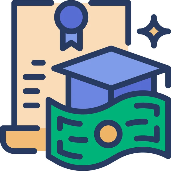 Scholarship Education Achievement Icon — Stock Vector