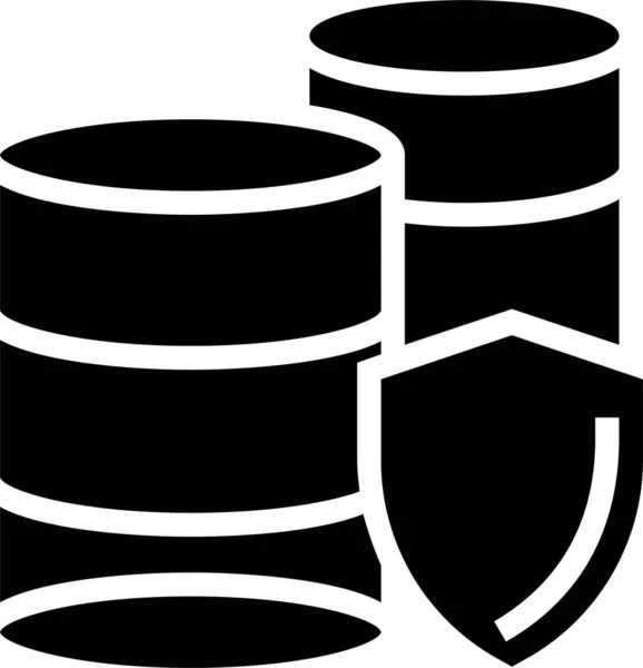 データベース保護データアイコン — ストックベクタ