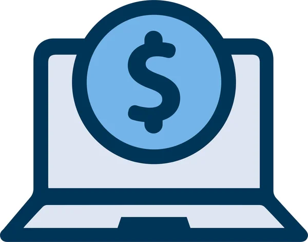 Online Εικονίδιο Αγοράς Πληρωμής Στυλ Filled Περίγραμμα — Διανυσματικό Αρχείο