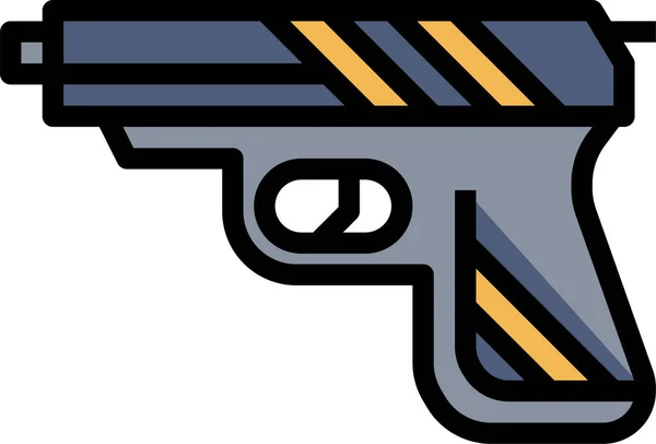 Arm Gaming Pistole Ikone Ausgefüllten Outline Stil — Stockvektor