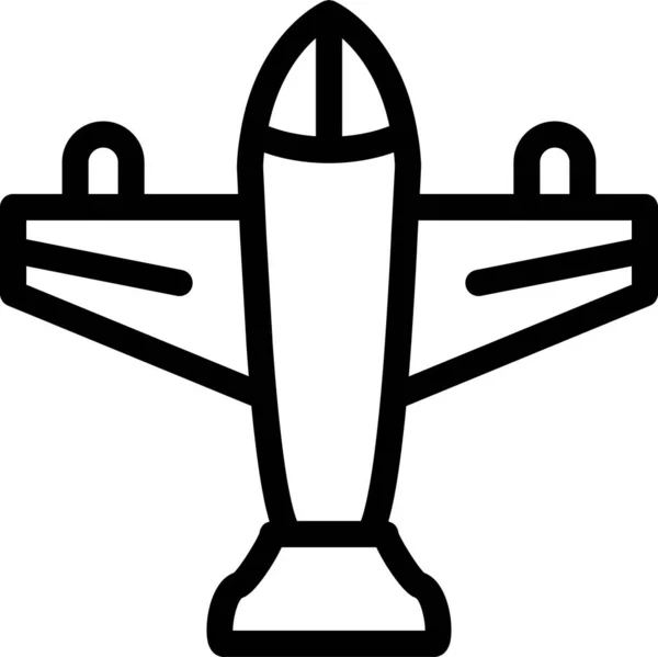 Ícone Voo Avião Aeronaves — Vetor de Stock
