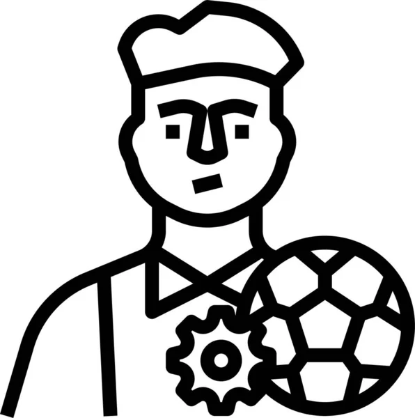 Икона Менеджера Футбольной Команды — стоковый вектор