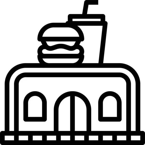 Ícone Hambúrguer Fast Food — Vetor de Stock