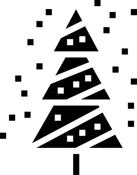 Árbol Navidad Icono Del Árbol Navidad Estilo Sólido — Vector de stock