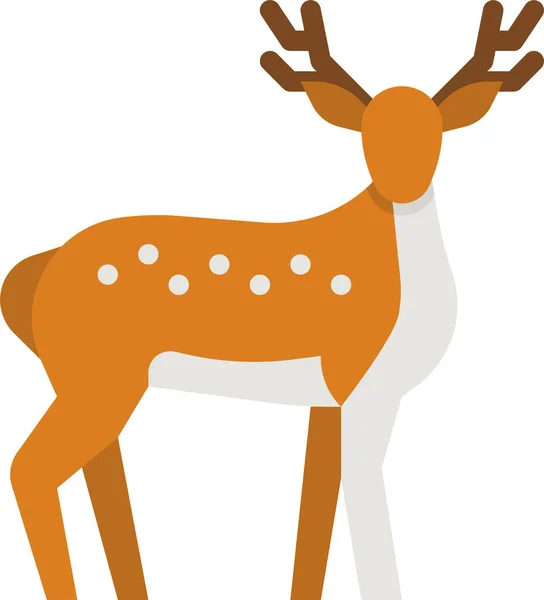 驯鹿冬季图标 — 图库矢量图片