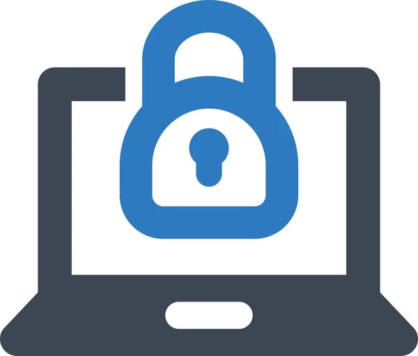 Εικονίδιο Ασφαλείας Κλειδώματος Φορητού Υπολογιστή — Διανυσματικό Αρχείο