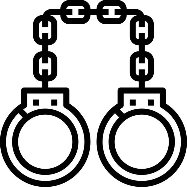 Corruption Criminalité Icône Criminelle Dans Style Contour — Image vectorielle