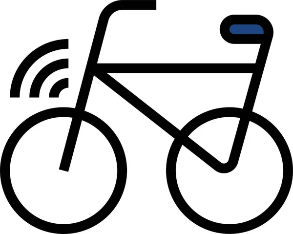 Vélo Vélo Icône Iot — Image vectorielle