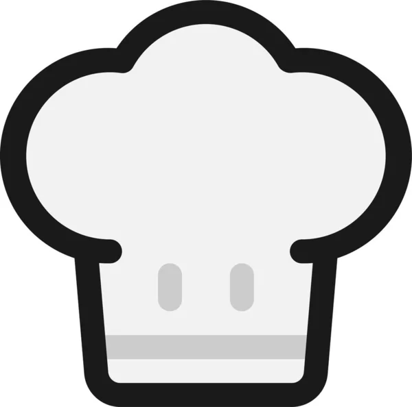 Chef Cuisinier Chapeau Icône — Image vectorielle
