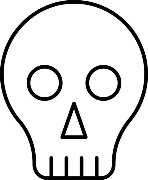Corpo Rosto Esqueleto Ícone —  Vetores de Stock