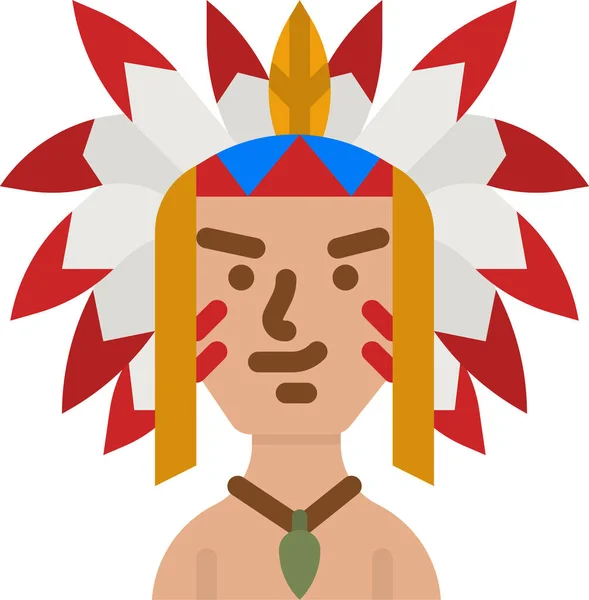 Indian America Western Icon — Stock Vector