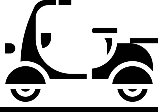 Automobile Car Moped Icon Vehicles Modes Transportation Category — Stock Vector