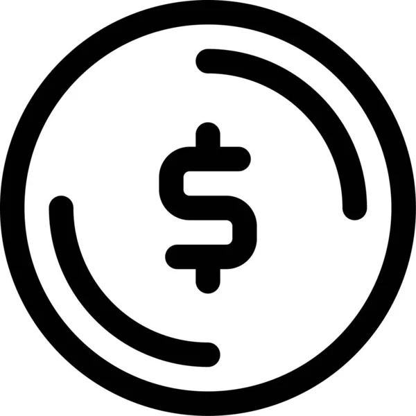 Geld Cent Munt Pictogram — Stockvector