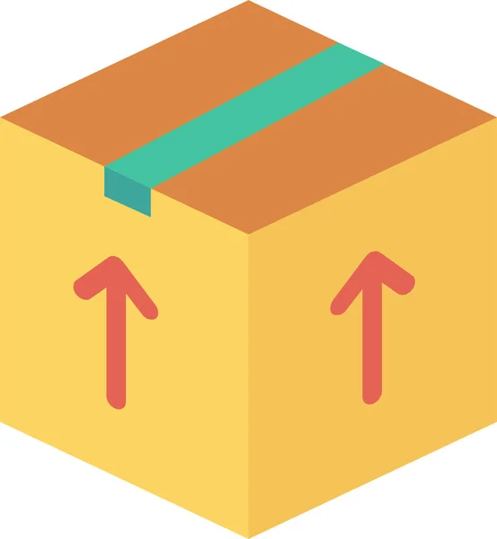 Ikona Zásilkového Balíčku Plochém Stylu — Stockový vektor