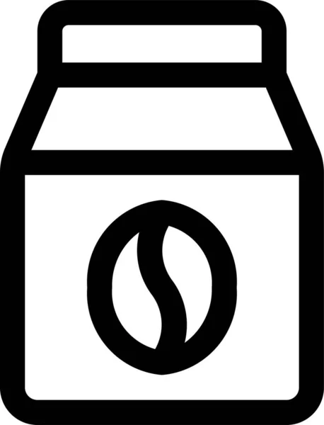 Zak Drank Koffie Pictogram — Stockvector