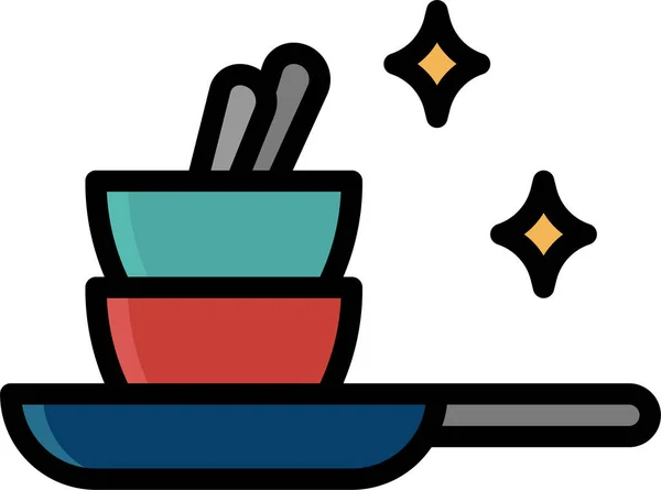Meubles Cuisine Icône Ménage — Image vectorielle