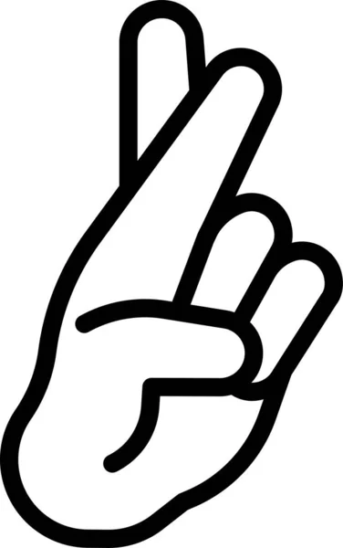 Trust Promise Finger Icon — Vettoriale Stock