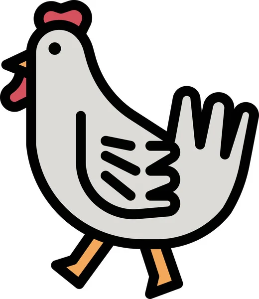 Hühnerfleisch Ikone — Stockvektor