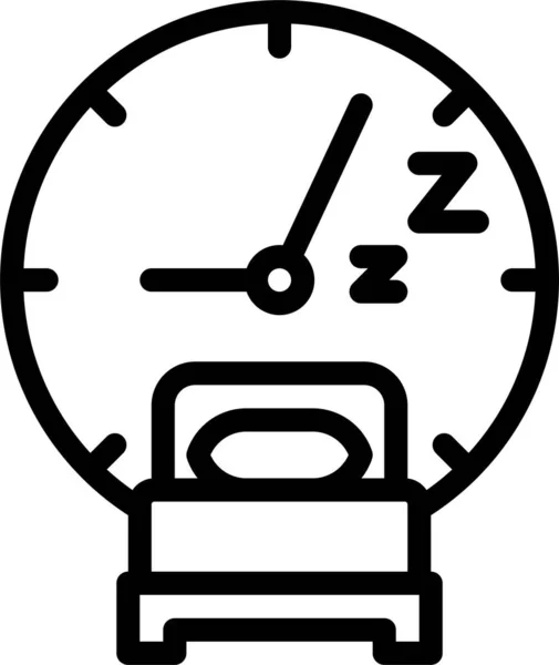 時計の睡眠時間アイコン — ストックベクタ