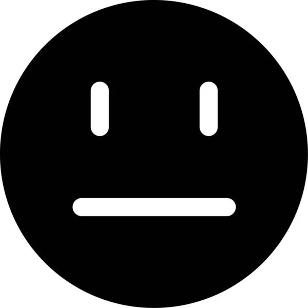 Neutral Ansikte Emoji Ikon — Stock vektor