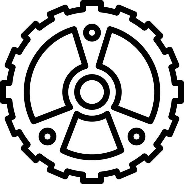 Bike Cogwheel Configuration Icon Outline Style — Stock Vector