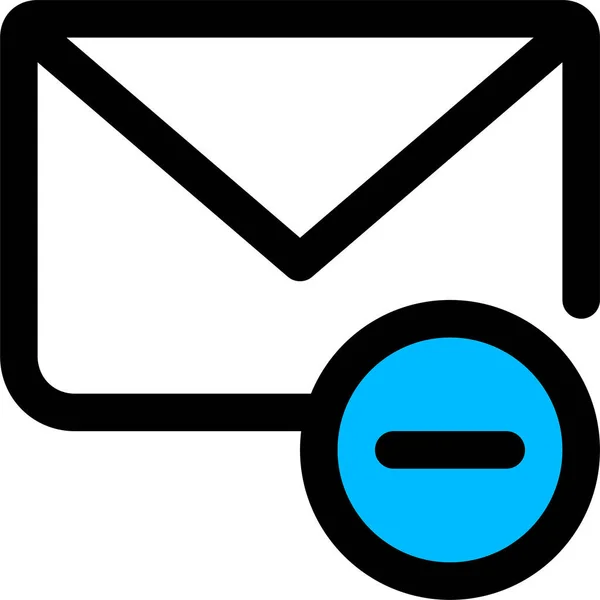 Email Сообщение Минус Иконка Стиле Заполненной Конфигурации — стоковый вектор