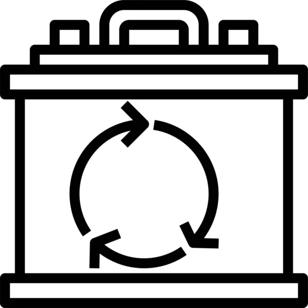 Ikona Ekologii Baterii Recyklingu — Wektor stockowy