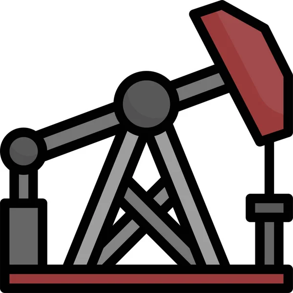 Plate Forme Pétrolière Icône Pétrole — Image vectorielle