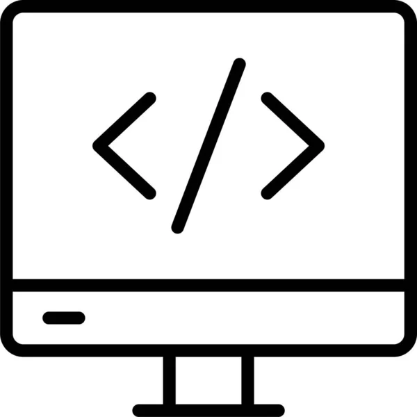 Ikona Programování Kódu Skriptu — Stockový vektor