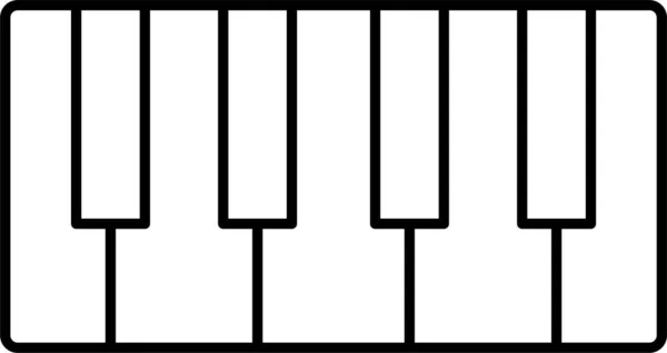 钢琴瓷砖音乐图标 — 图库矢量图片