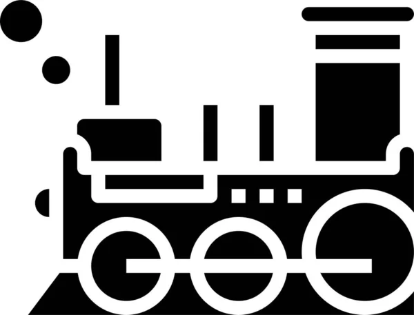 Locomotief Stoomtrein Pictogram Voertuigen Modi Vervoer Categorie — Stockvector