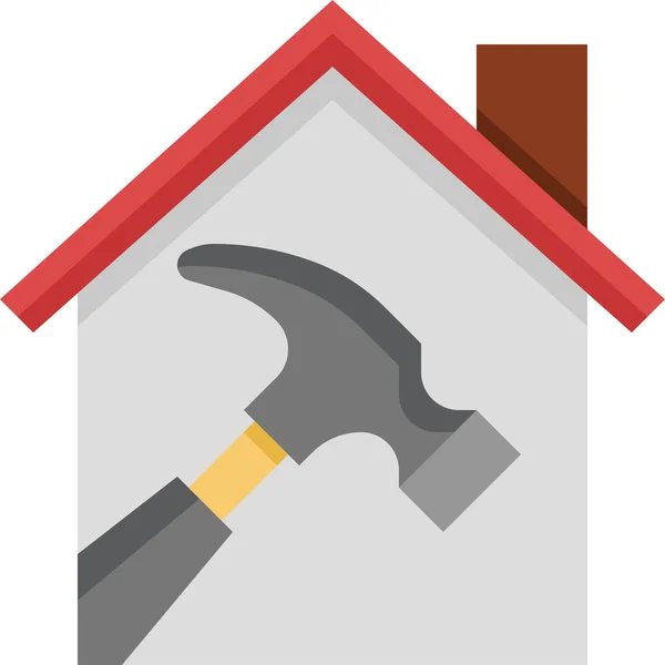 Ikona Przebudowy Domu — Wektor stockowy
