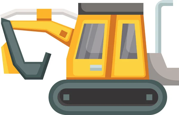 Excavator Constructioncar Transportation Icon — Stock Vector