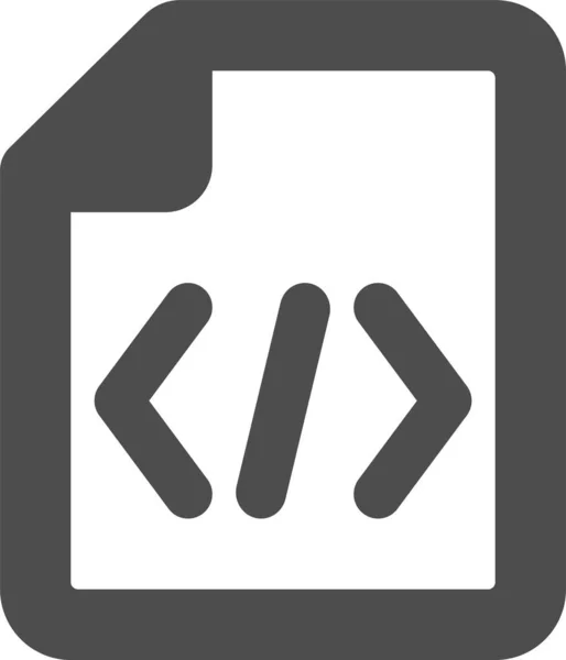 Code Command Document Icon Umrissstil — Stockvektor