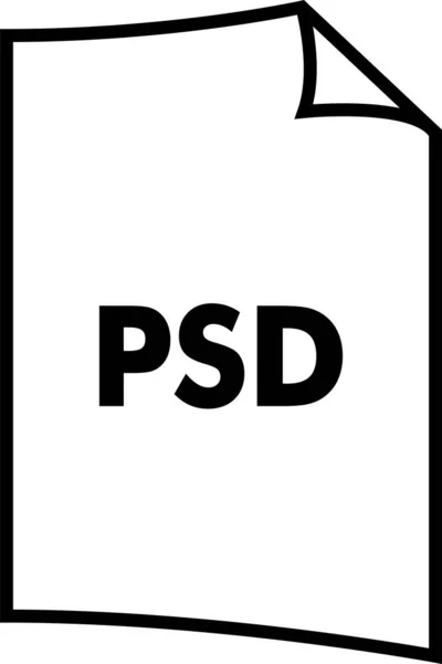 Μορφή Επέκτασης Εικονίδιο Psd Στυλ Περίγραμμα — Διανυσματικό Αρχείο