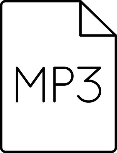 Mp3 File Media Icon — Stock Vector