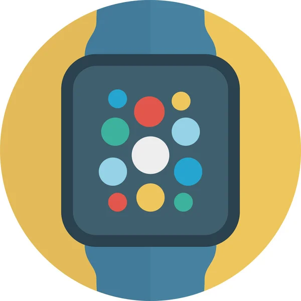 Apple Watch Flat Icon Flat Style — Stock Vector