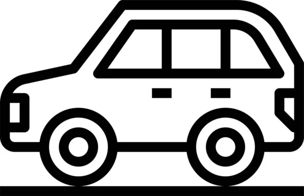 Coche Coche Icono Vacaciones Estilo Del Esquema — Vector de stock